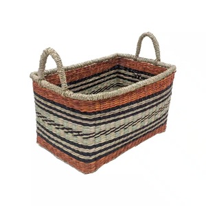 Multicolour Seagrass Tote <b>Basket</b> Handmade <b>Storage</b> <b>Basket</b> Wholesale eco-friendly Made in Viet Nam - Product Image 5