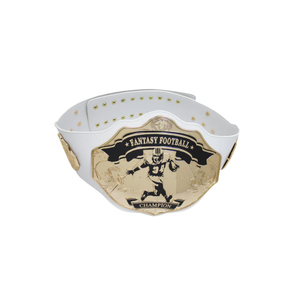 Cinturón de Campeón de Fútbol de Fantasía Premium Blanco con Detalles Dorados - Perfecto para Ganadores de Ligas y Aficionados al Deporte - Product Image 5