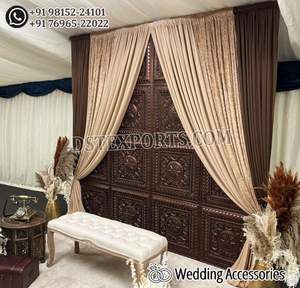 Escenario de Boda al Estilo Vintage del Sur de la India, Decoración para Bodas Tamilas con Marco de Fondo, Escenario de Boda Indio de Estilo Antiguo - Product Image 3