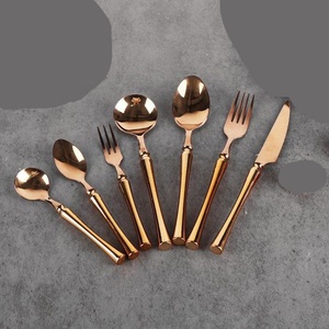 Custom Plated Stainless Steel Flatware Set Unique <b>Vintage</b> Style Gold Silver Royal Multicolour Fork Spoon Knife Home Restaurant - Product Image 4