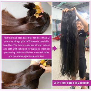 Meilleure vente de haute qualité trame droite osseuse vietnamienne vente en gros de cuticule alignée sans enchevêtrement faisceaux Extensions de cheveux humains - Product Image 6