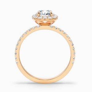 Bague de Fiançailles et de Mariage en Moissanite Taillée, en Argent Sterling 925 Plaqué Or Rose, Solitaire Classique Délicat, Promesse de Luxe - Product Image 2