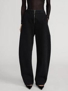 Women's Loose Fit Breathable Fleece <b>Jogger</b> Trousers Custom Logo Printed Mid Waist Casual Flat Front Design for Winter Plain Dyed - Product Image 6