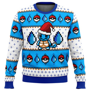 Merry <b>Christmas</b> Cartoon Santa Sublimation Sweatshirt Unisex Adult Pullover Holiday Crewneck Top - Product Image 2