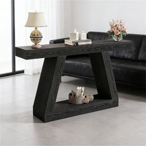 <b>Console</b> <b>Table</b> with <b>Storage</b> Space Wooden Entrance Sofa <b>Table</b> - Product Image 2