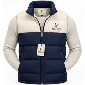 Chaleco Acolchado de Alta Calidad al por Mayor OEM, Chaleco sin Mangas con Cremallera y Logotipo Personalizado, Chaleco Acolchado para Hombre - Product Image 1