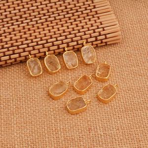 จี้คริสตัลซิทรีนธรรมชาติทำด้วยมือผลิตจาก November หินอัญมณีชุบทองด้วยไฟฟ้าเครื่องประดับสไตล์อินเทรนด์ - Product Image 3