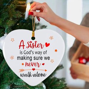 Ornement de Noël 2025 pour sœur, cadeau pour meilleure amie, femme, sœur, boule décorative pour arbre de Noël - Product Image 3