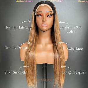 Vente chaude 28 Pouces Droite Vietnamien Perruques de Cheveux Humains AZ08 Couleur Suisse Avant de Lacet 100% Vierge Extensions de Cheveux Vietnamiens - Product Image 2