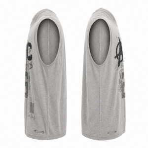 Men's <b>Y2K</b> Graphic Tank <b>Top</b> | Oversized Sleeveless Muscle Tee | Grunge Streetwear Cotton Vest Shirt | ADC 26 Print | OEM Custom - Product Image 5