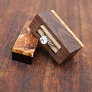 Wholesale Custom Logo <b>Wooden</b> Jewelry Box Handmade Engagement Proposal and Valentine's Day by blossom craft india - Product Image 1