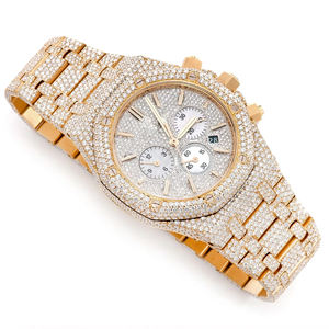 Montre Moissanite Iced Out VVS Diamant Style Hip Hop Lourd pour Homme en Acier Inoxydable Quartz Bracelet 20mm Cadran en Verre - Product Image 3