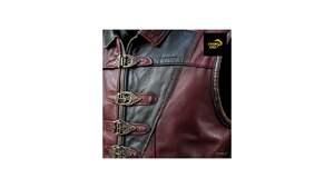 เสื้อกั๊กหนังแท้สีดำสำหรับผู้ชาย แบรนด์ Champ King ผลิตด้วยมือ เป็นมิตรต่อสิ่งแวดล้อม ระบายอากาศได้ดี น้ำหนัก 360 กรัม เหมาะสำหรับฤดูหนาว สไตล์คาวบอยและไบค์เกอร์ ติดกระดุมเม็ดเดียว - Product Image 3