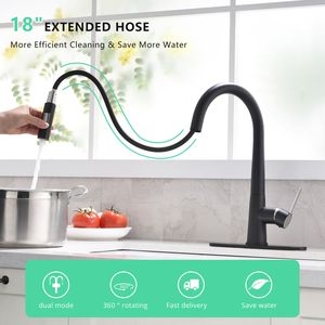 Rubinetto da Cucina Nero Estraibile Monocomando dal Design Moderno - Product Image 5
