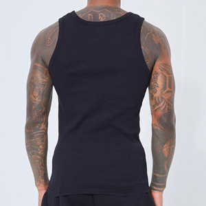 <b>Men's</b> <b>White</b> Sleeveless Tank Top O-Neck Knitted Solid Casual <b>Vest</b> Breathable Cotton Style for Daily Wear - Product Image 5