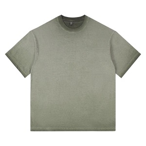 เสื้อยืดคอกลมทรงปกติผ้าฝ้าย 100% คุณภาพสูงสำหรับผู้ชาย สวมใส่สบาย ไหล่ตก ไซส์ใหญ่ ผ้าไม่ยับ แห้งเร็ว ระบายอากาศได้ดี น้ำหนัก 200 กรัม - Product Image 4
