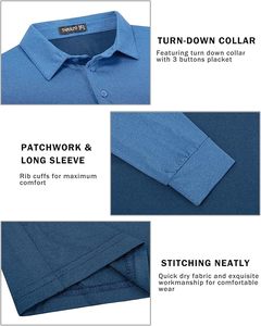Mens Quick Dry Golf <b>Shirts</b> Casual Athletic Stretch Sports Polo <b>Collared</b> <b>T</b>-<b>Shirts</b> - Product Image 5