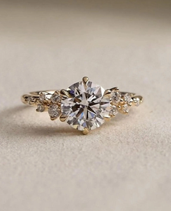 2 CT Brilliant Cut Moissanite Diamond Engagement <b>Ring</b> 925 <b>Silver</b> Rhodium <b>Solitaire</b> Wedding <b>Ring</b> Bridal Jewelry Gift Anniversary - Product Image 3