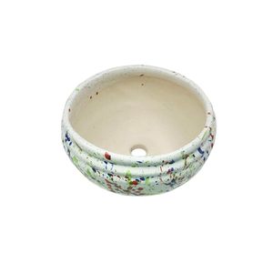 Petit pot en céramique multi-usages avec trous de drainage, pot décoratif pour plantes d'intérieur et d'extérieur - Product Image 1