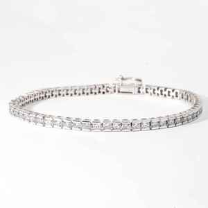 Classic 4.40ct Round Cut Lab Grown Diamond Tennis <b>Bracelet</b> 9K 14K 18K Solid <b>Gold</b> IGI Certified DEF Color Clarity VS VVS - Product Image 3
