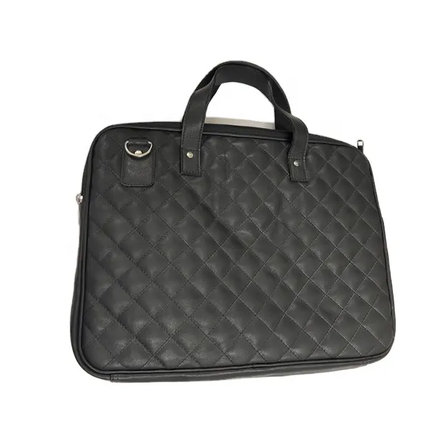 Capa de couro unissex genuína de luxo para laptop, bolsa acolchoada de 16,5 polegadas para laptop/saco de escritório/saco de mensageiro