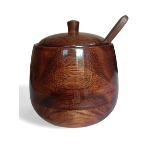 Wood Kitchen Bowls Sugar Pot <b>Jar</b> Sugar Bowl Salt Pepper Box Pot Customized Kitchen Container Wood Sugar Pot - Product Image 1