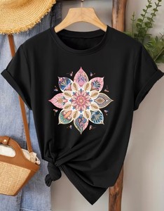 Girls Butterfly Print 100% Cotton Breathable Short Sleeve Crew Neck T-Shirt Casual Summer Wear - Product Image 1