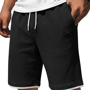 Shorts pour hommes de haute qualité 100% coton, anti-rides, personnalisés, décontractés, sportifs, fitness, style plage - Product Image 3