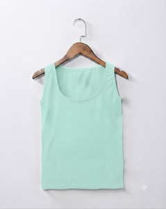 Nuevo Estilo 2026 Camiseta sin Mangas para Mujer, Transpirable, con Logotipo Tejido en la Parte Delantera, Cuello Redondo, 100% Poliéster, Estilo Casual - Product Image 1