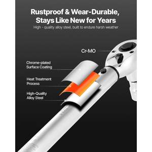 Jeu de clés dynamométriques à cliquet à 72 dents à double sens 3 pièces 1/4 3/8 1/2 Outil haute performance à entraînement de pouces - Product Image 5