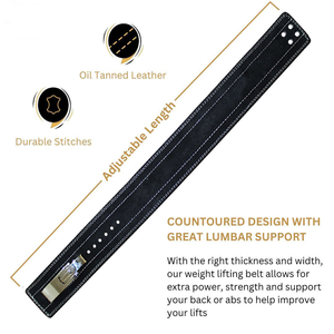 Cinturón de Levantamiento de Pesas Ajustable de Cuero para Hombre y Mujer, Cinturón de Powerlifting para Gimnasio, Proveedor OEM - Product Image 3