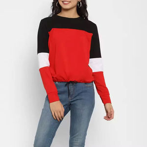 T-shirt à manches longues pour femme, nouveau style, décontracté, avec logo personnalisé, confortable, vente en gros - Product Image 4