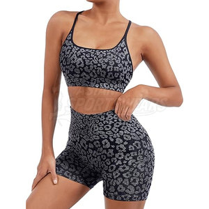 Conjuntos de Shorts de Yoga para Mujer de Marca Privada, Cintura Alta, Transpirables, de Dos Piezas, para Entrenamiento de Yoga - Product Image 5