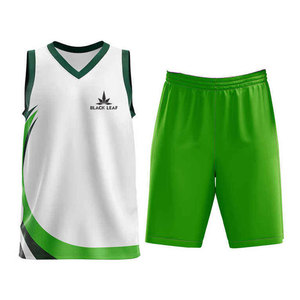 Design Your Own Logo Low MOQ OEM Service Breathable Polyester Basketball Uniform BLACK <b>LEAF</b> BL-008 Wholesale Price Hot Sale - Product Image 1