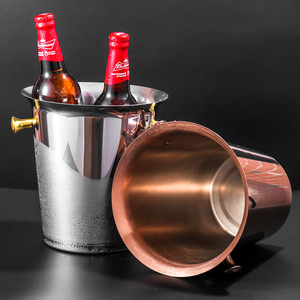 Enfriador de Champán y Cerveza de Acero Inoxidable de 5L con Asa Creativa, Cubo de Hielo Metálico para Bebidas, Ideal para Fiestas, Bares y Clubes - Product Image 2