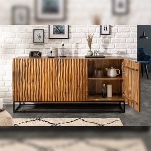 Aparador Vandana Heritage Matter Amazonas de 160 cm, Madera de Mango Natural, Frente Moderno Ecológico, para Comedor, Cocina, Sala de Estar - Product Image 3