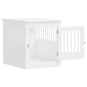 25.4 bianco "x 31.5" x 28 "legno ingegnerizzato cassa per cani mobili elegante casa per animali domestici e collezione di mobili - Product Image 6