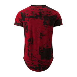 Trending Tie-Dye Short Sleeve T-<b>Shirt</b> Regular Fit O-Neck Knitted Casual Long Length Patterned Top - Product Image 5