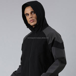 Nardon Apparel Streetwear Fabricante Personalizado Hombres Casual Colorblock Reflectante Nylon Impermeable Utilidad Chaqueta cortavientos - Product Image 4