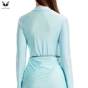 Nouvel arrivage : Maillot de bain islamique modeste bleu clair, couvrant entièrement le corps avec taille ajustable, idéal pour les activités sportives - Product Image 6