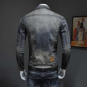 Chaqueta Vaquera para Hombre al por Mayor, Estilo Vintage Lavado, Ropa Exterior Informal de Algodón, Personalizada OEM ODM, Ropa de Invierno y Otoño - Product Image 6