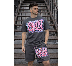 Breathable Summer Print Slim <b>Tracksuit</b> Streetwear Men's Oversize <b>White</b> 100% Cotton <b>Tracksuit</b> - Product Image 1