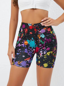 Pantalones cortos casuales elásticos de cintura alta para verano, estilo moderno, material suave y transpirable para uso diario y que te hace lucir bien bajo el sol - Product Image 2