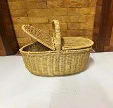 Panier en rotin tressé multi-usages pour paniers cadeaux, pots de plantes, rangement de salle de bain et collections de vente au détail - Product Image 2
