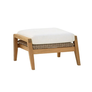 Modern Teak Wood Outdoor Garden <b>Sofa</b> <b>Set</b> with Upholstered Non-Waterproof Cushions - Product Image 1