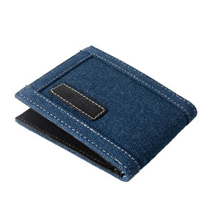 Mini billetera de mezclilla, monedero compacto, tarjetero informal a la moda, organizador de dinero portátil pequeño para hombres y mujeres, uso diario - Product Image 4