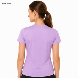 Camiseta Deportiva de Manga Corta Personalizada para Mujer, para Gimnasio, Entrenamiento, Fitness, Marca Privada OEM - Product Image 2