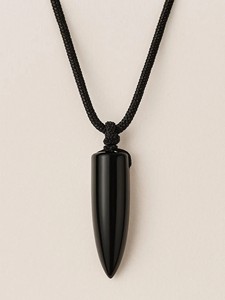 Pendentif en obsidienne noire, collier de guérison en cristal naturel, bijoux énergétiques de protection, vente en gros, cadeau - Product Image 3