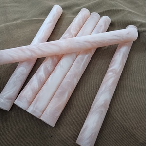 Tige de queue de billard en résine blanc nacré, polie, à motif marbré, pour la fabrication de queues de billard et les designs personnalisés - Product Image 5