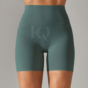 Shorts cyclistes taille haute tendance pour femme – Tissu respirant extensible, séchage rapide, écologique – Idéal pour le fitness, la gym, la course et le yoga - Product Image 2